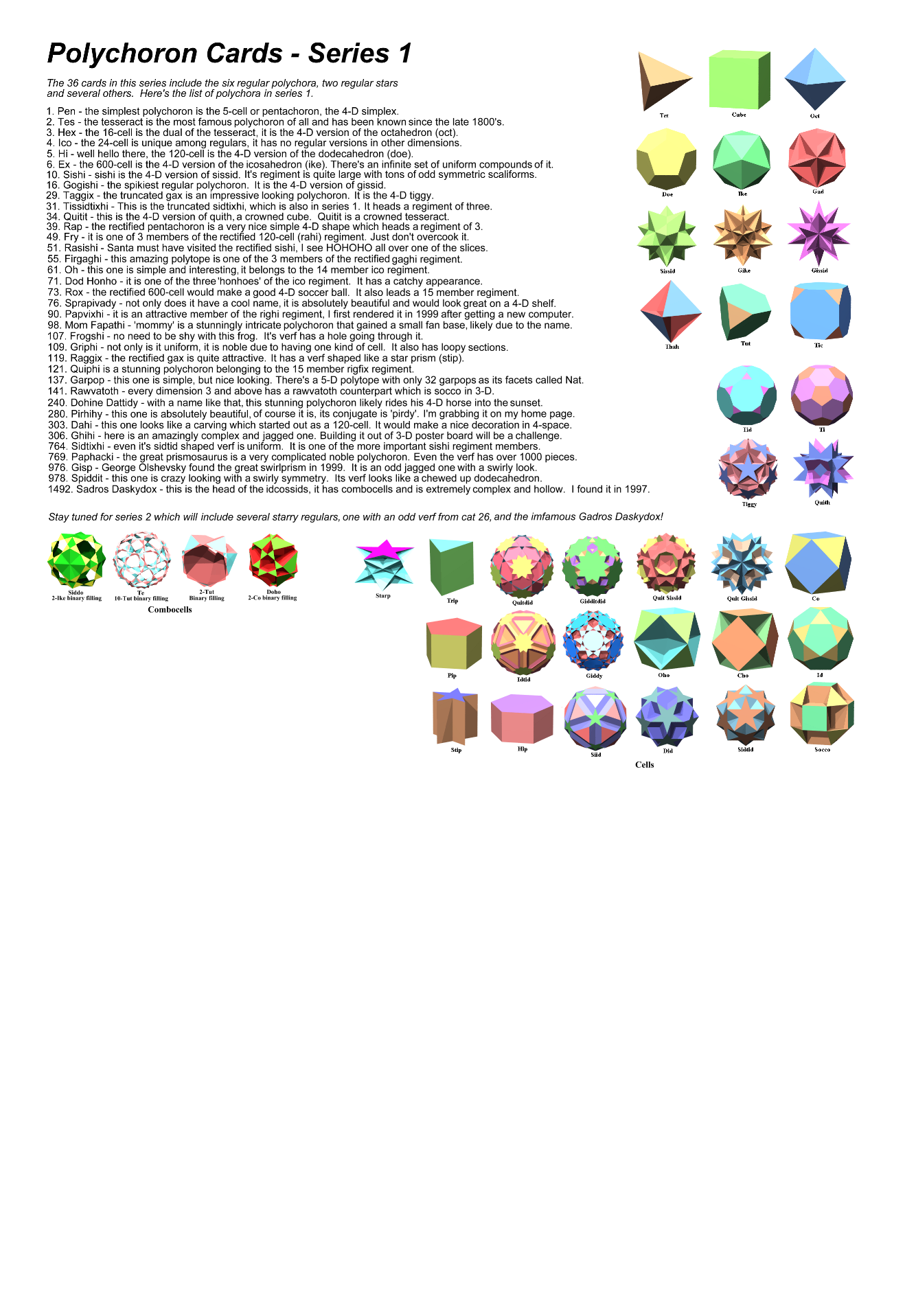 Back of Booklet set 1