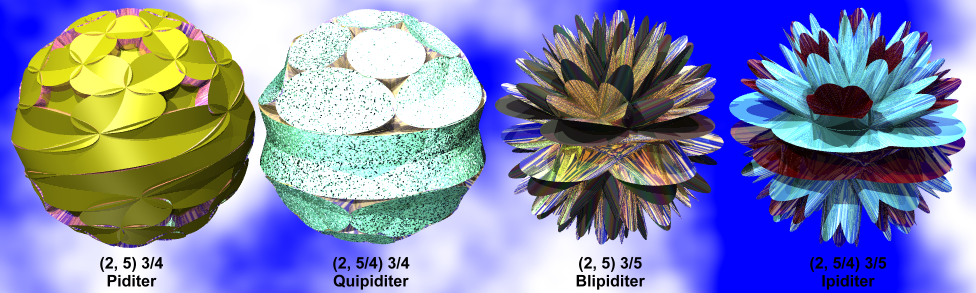 Sections of the plated dodecatwisters